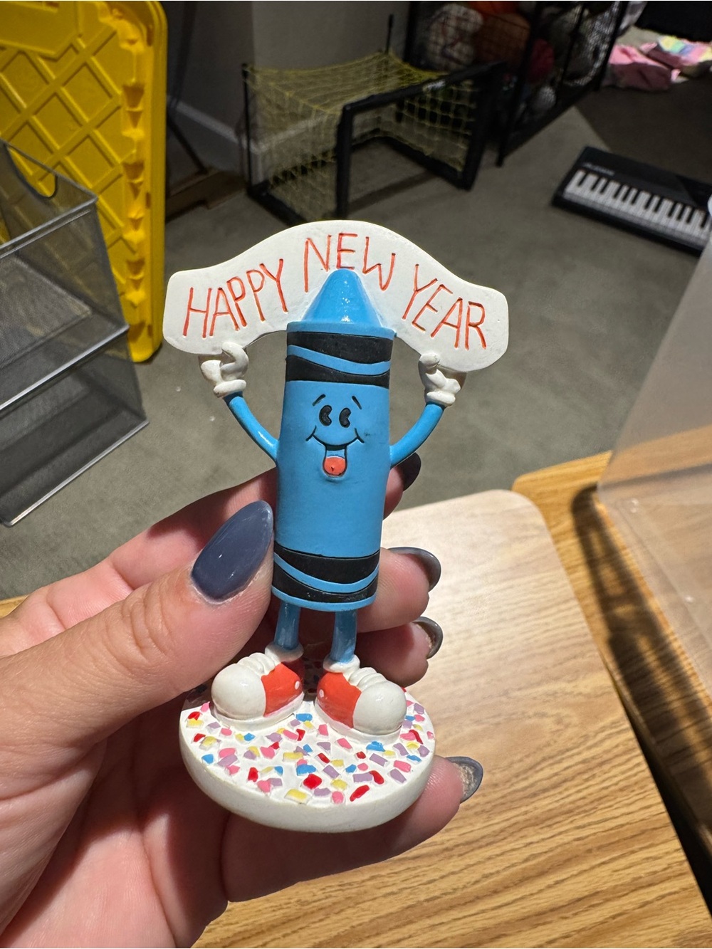 Goebel Crayola 'Happy New Year' Crayon Figurine Party Decoration